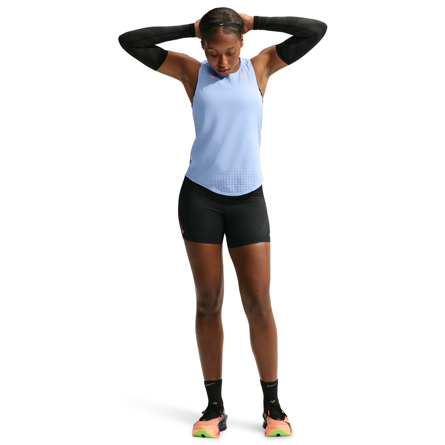 Nike Dri-FIT Advantage Aeroswift Singlet - Women's - Aluminum/Atomic Pink
