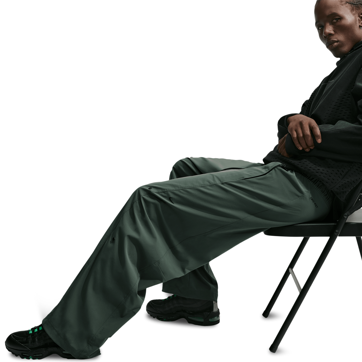 Nike Dri-Fit Tech Helios Sun Pant - Men's - Black/Camo Green