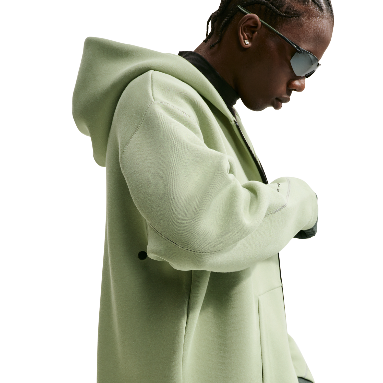 Nike Tech Fleece Ergo Full-Zip - Men's - Black/Jade Horizon