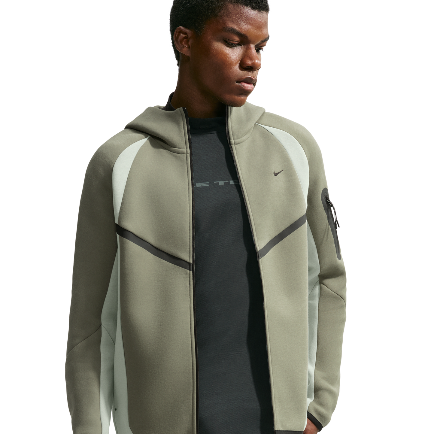 Nike Tech Fleece Pro Wear Full-Zip Jacket - Men's - Silver Sage/Jade Horizon/Black