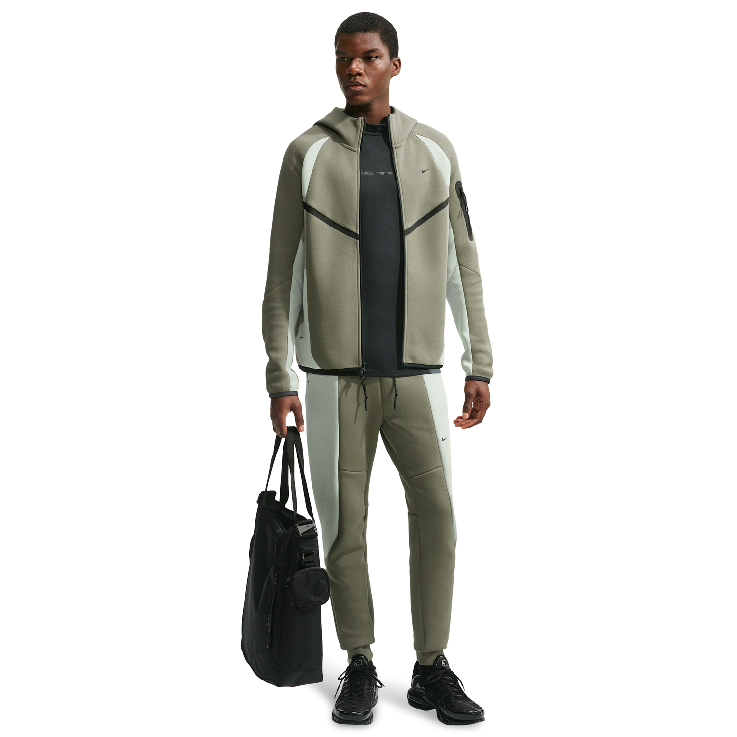 Nike Tech Fleece Pro Wear Full-Zip Jacket - Men's - Silver Sage/Jade Horizon/Black