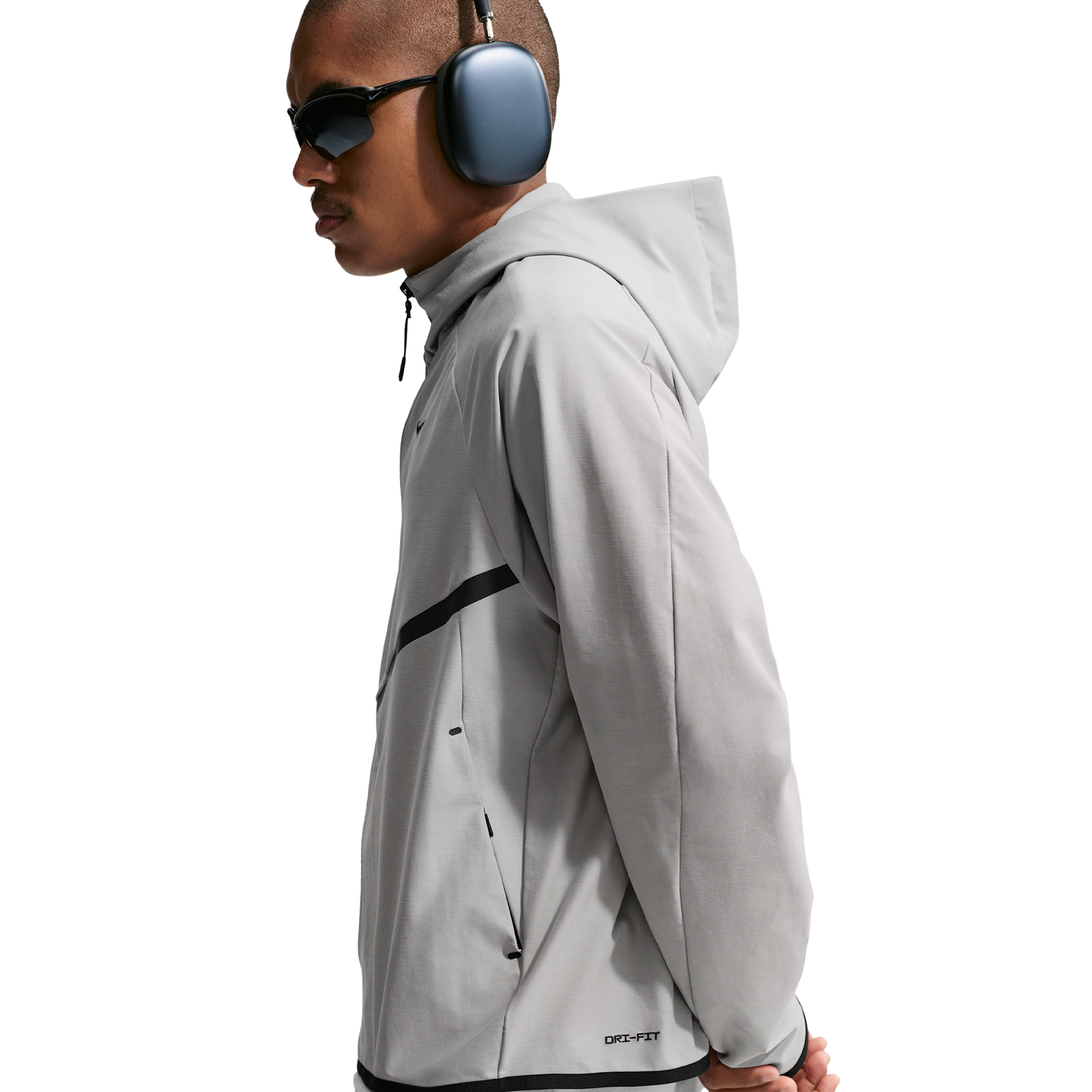 Nike Tech Shori Knit Full-Zip Jacket - Men's - College Grey/Black