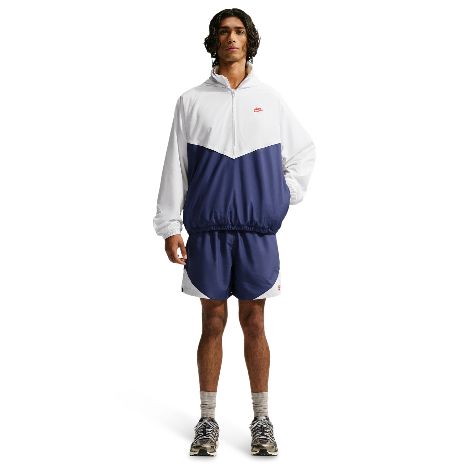 Nike Windrunner Lightweight HZ Jacket - Men's - Blue Void/Light Crimson/Summit White
