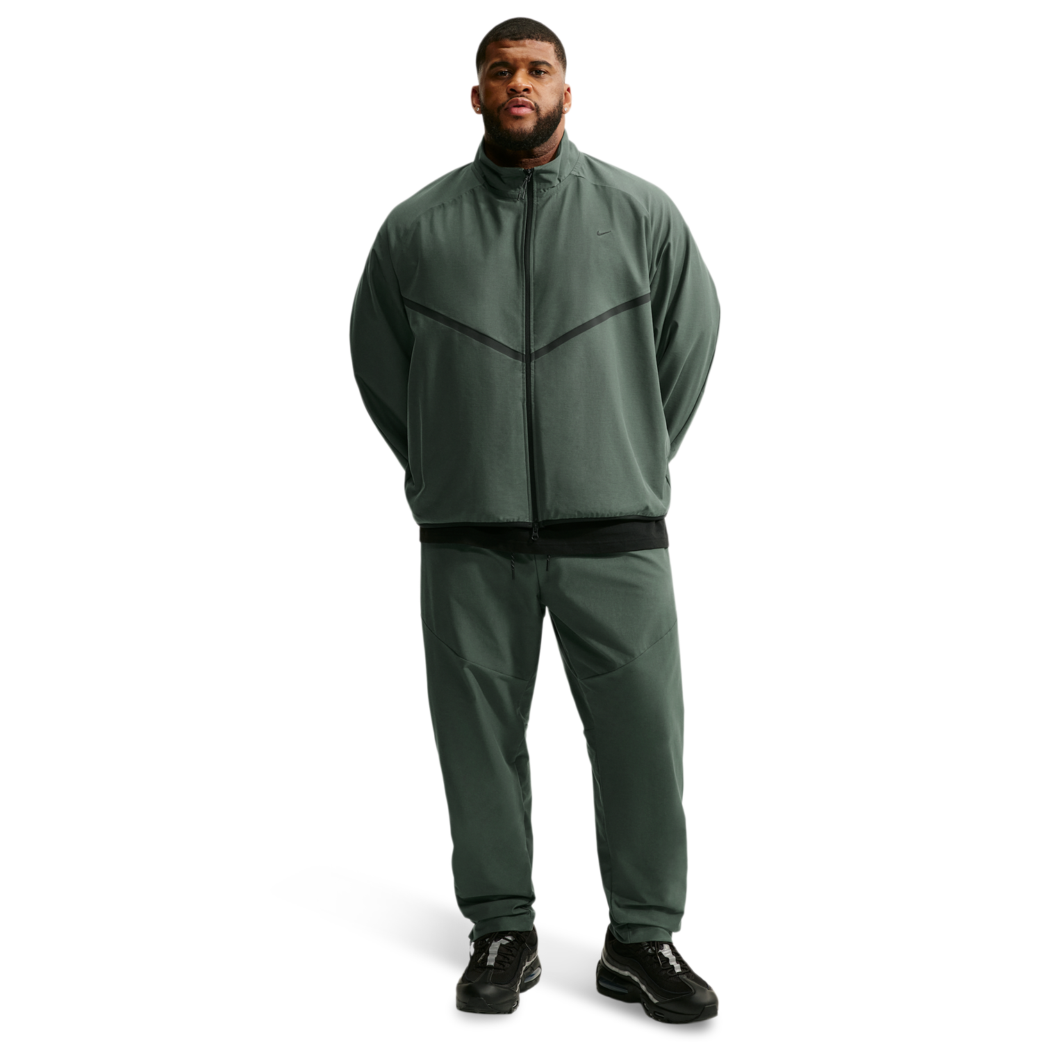 Nike Tech Shori Knit Drill Pant - Men's - Black/Camo Green