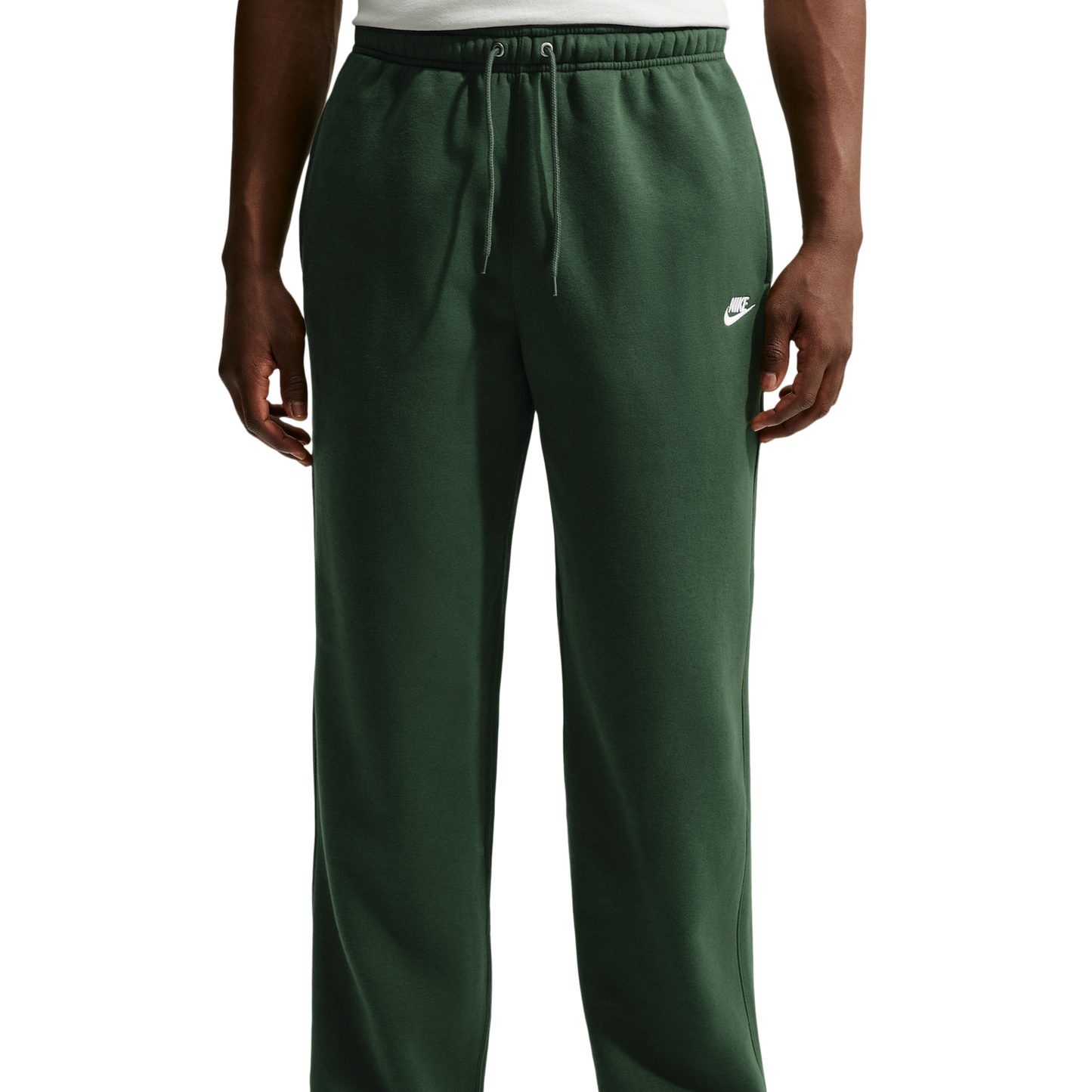 Nike Club Fleece Bungee Pants - Men's - Fir/White/Fir
