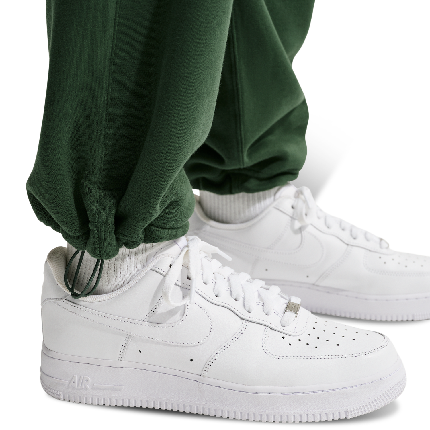 Nike Club Fleece Bungee Pants - Men's - Fir/White/Fir