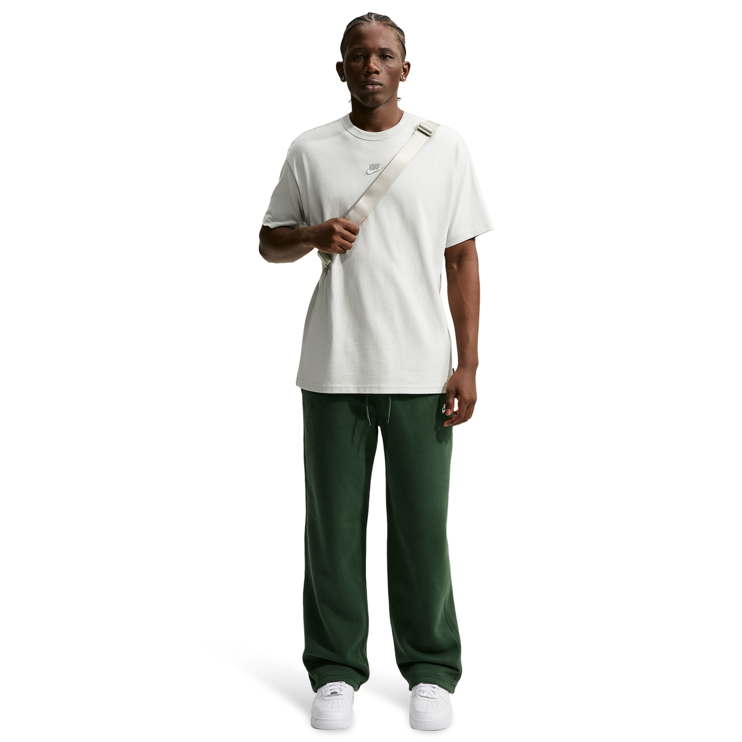 Nike Club Fleece Bungee Pants - Men's - Fir/White/Fir