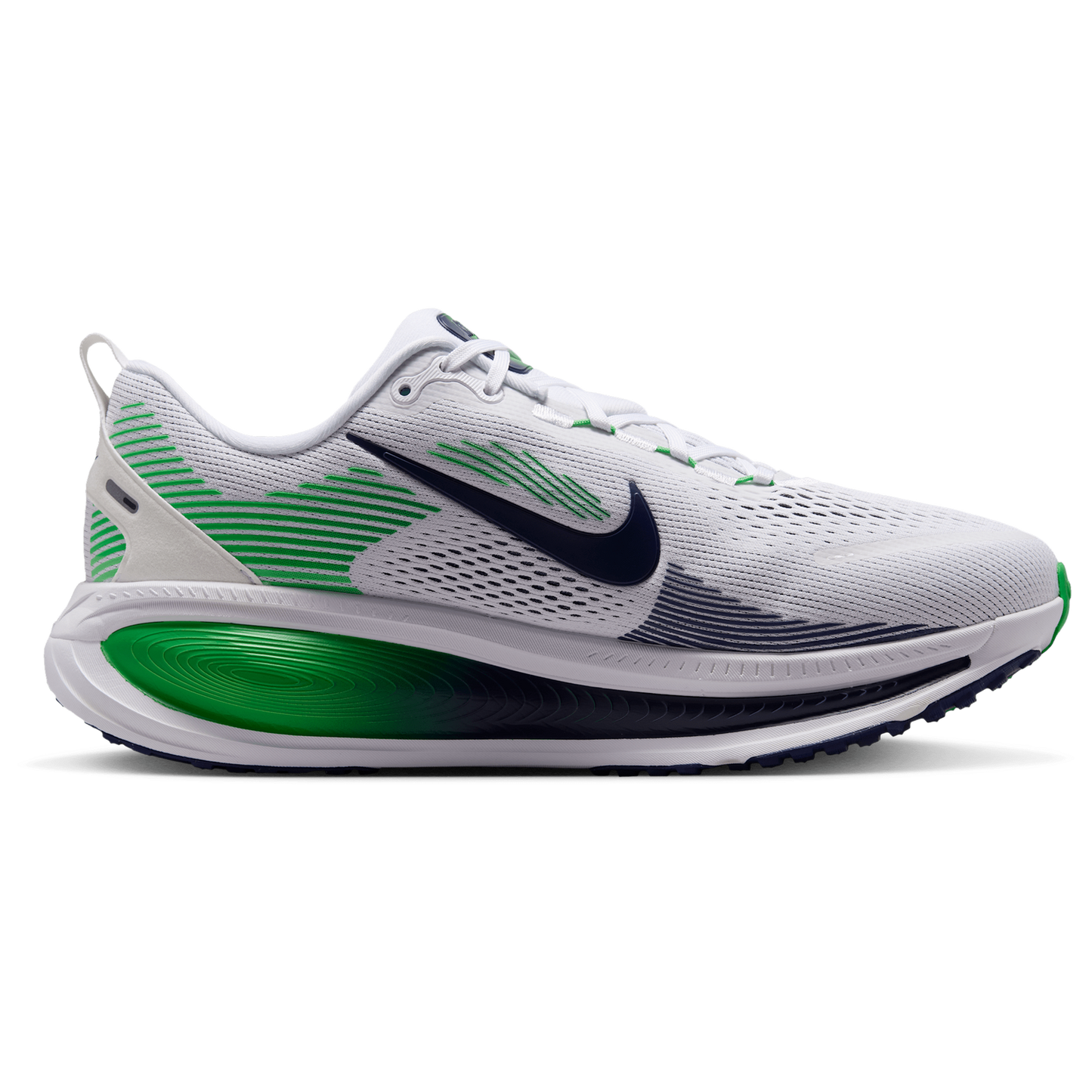 Nike Vomero 18 Wide - Men's - White/Midnight Navy/Green Spark