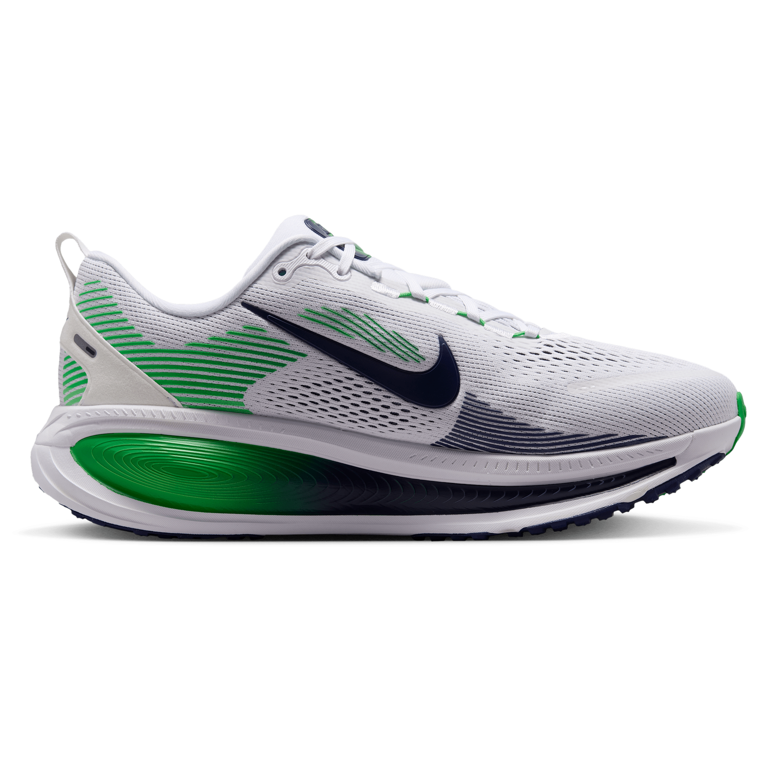 Nike Vomero 18 Wide - Men's - White/Midnight Navy/Green Spark