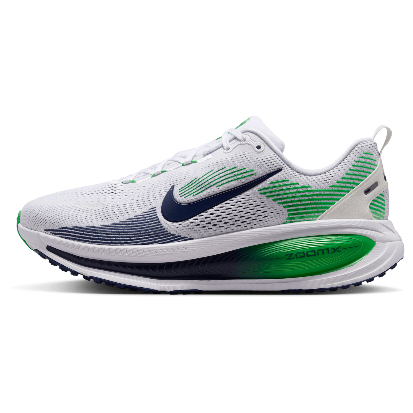 Nike Vomero 18 Wide - Men's - White/Midnight Navy/Green Spark