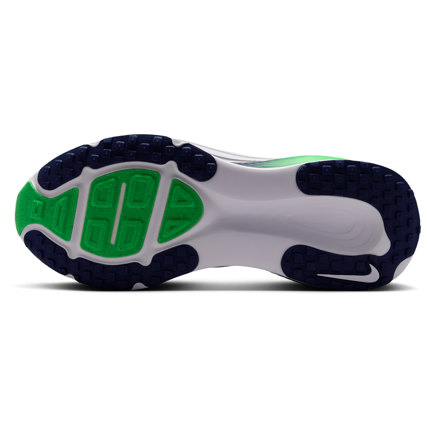 Nike Vomero 18 Wide - Men's - White/Midnight Navy/Green Spark