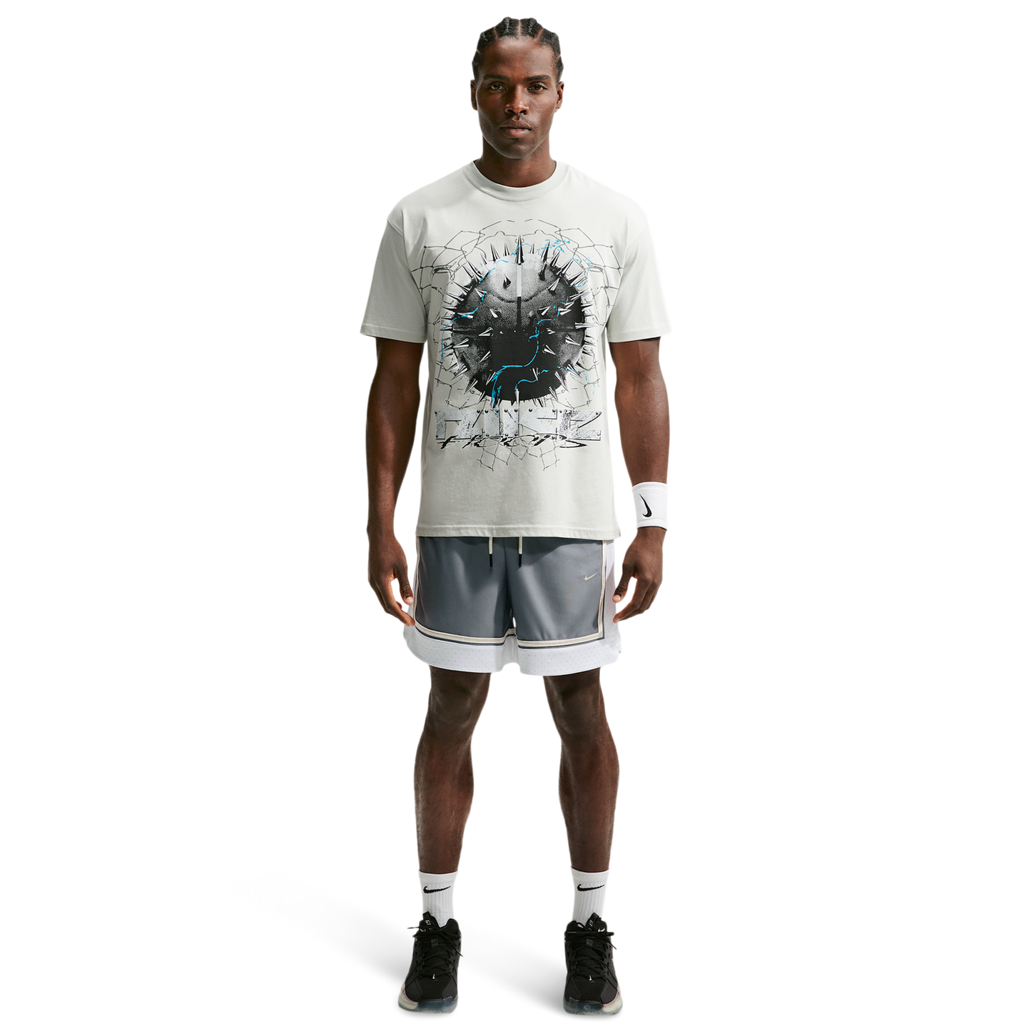 Nike Dri-FIT SI GM Pro 6IN Shorts - Men's - Cool Grey/Pale Ivory/White