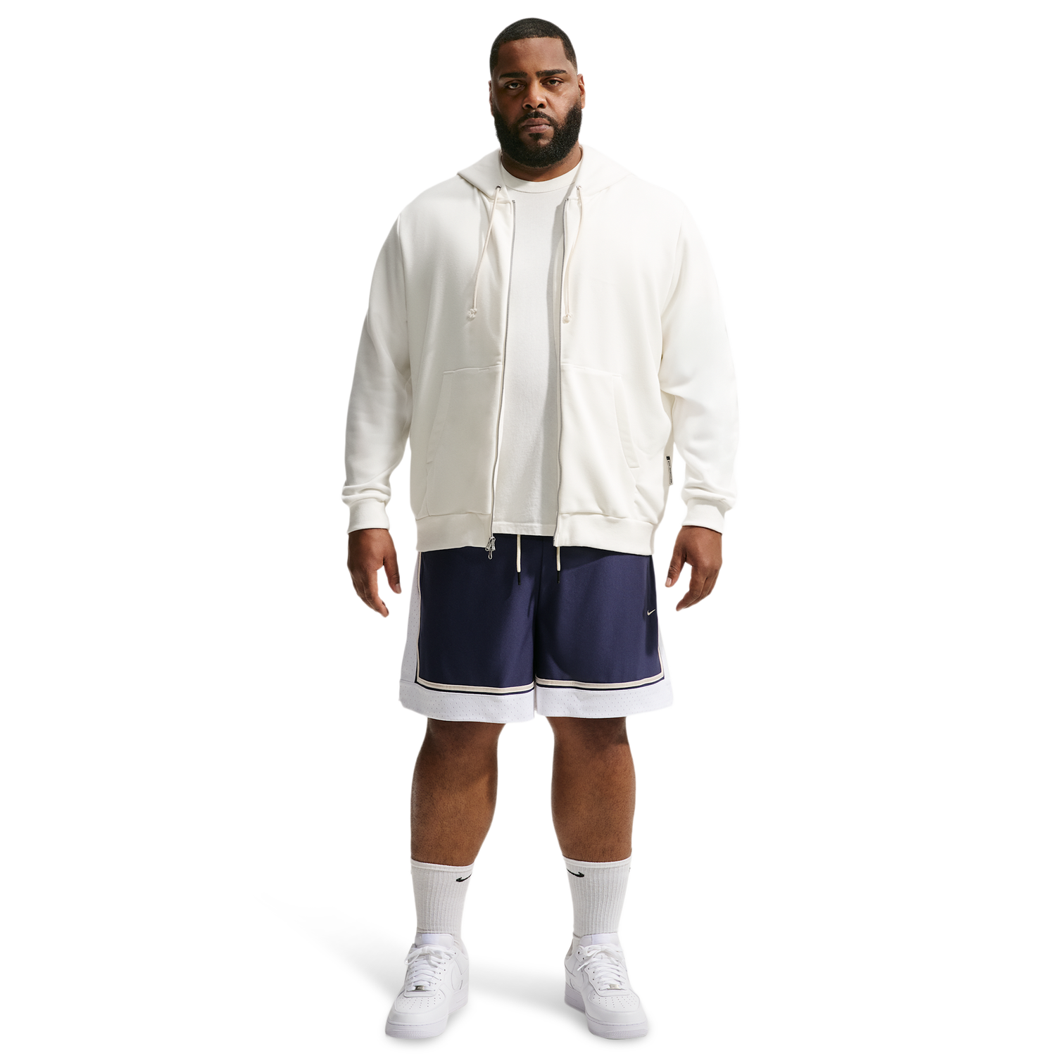 Nike Dri-FIT SI GM Pro 6IN Shorts - Men's - White/Pale Ivory/Midnight Navy