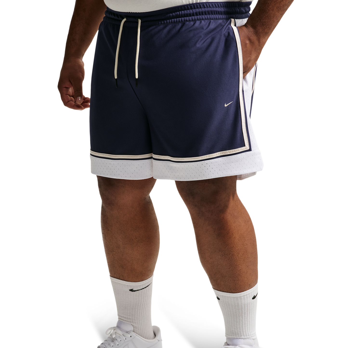 Nike Dri-FIT SI GM Pro 6IN Shorts - Men's - White/Pale Ivory/Midnight Navy