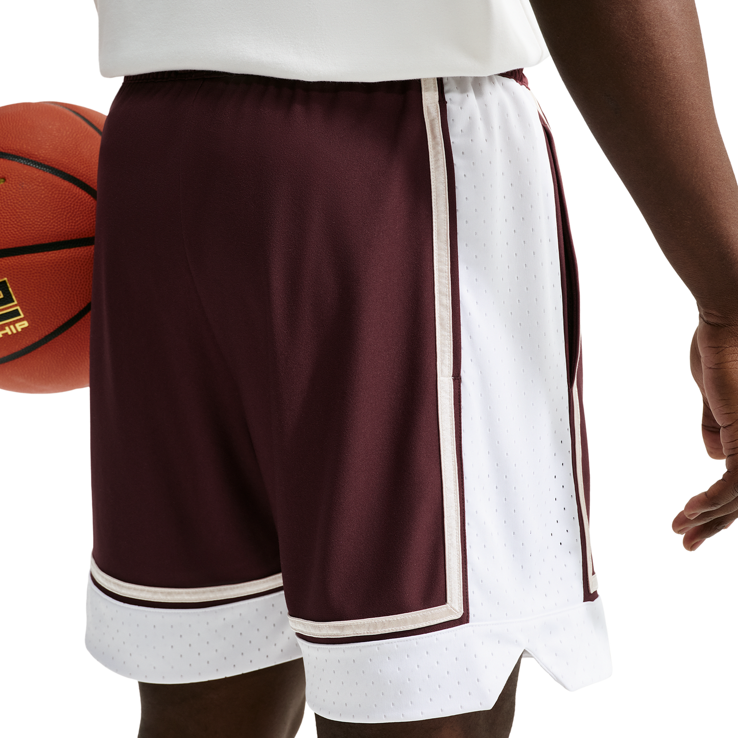 Nike Dri-FIT SI GM Pro 6IN Shorts - Men's - White/Pale Ivory/Burgundy Crush
