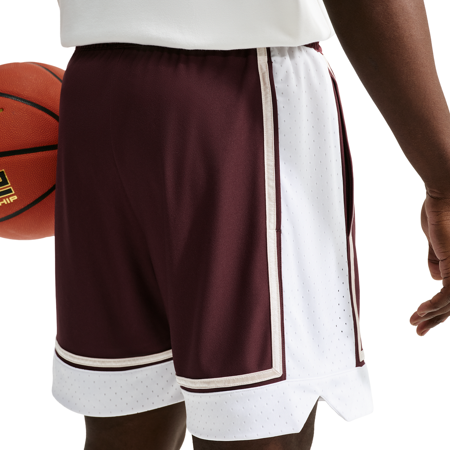 Nike Dri-FIT SI GM Pro 6IN Shorts - Men's - White/Pale Ivory/Burgundy Crush