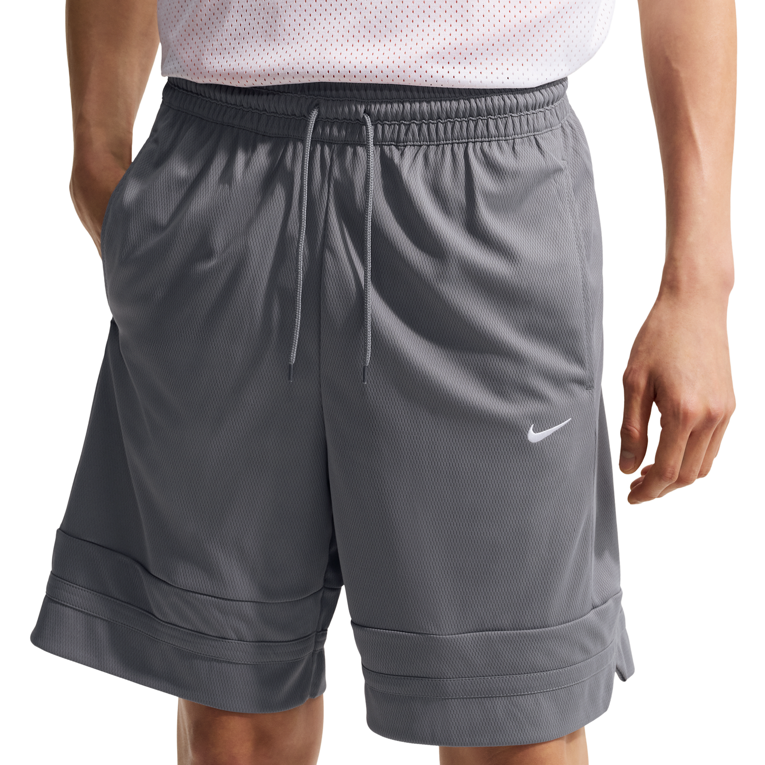 Nike Dri-FIT Game Classic 8" Shorts - Men's - Cool Grey/Cool Grey/Cool Grey