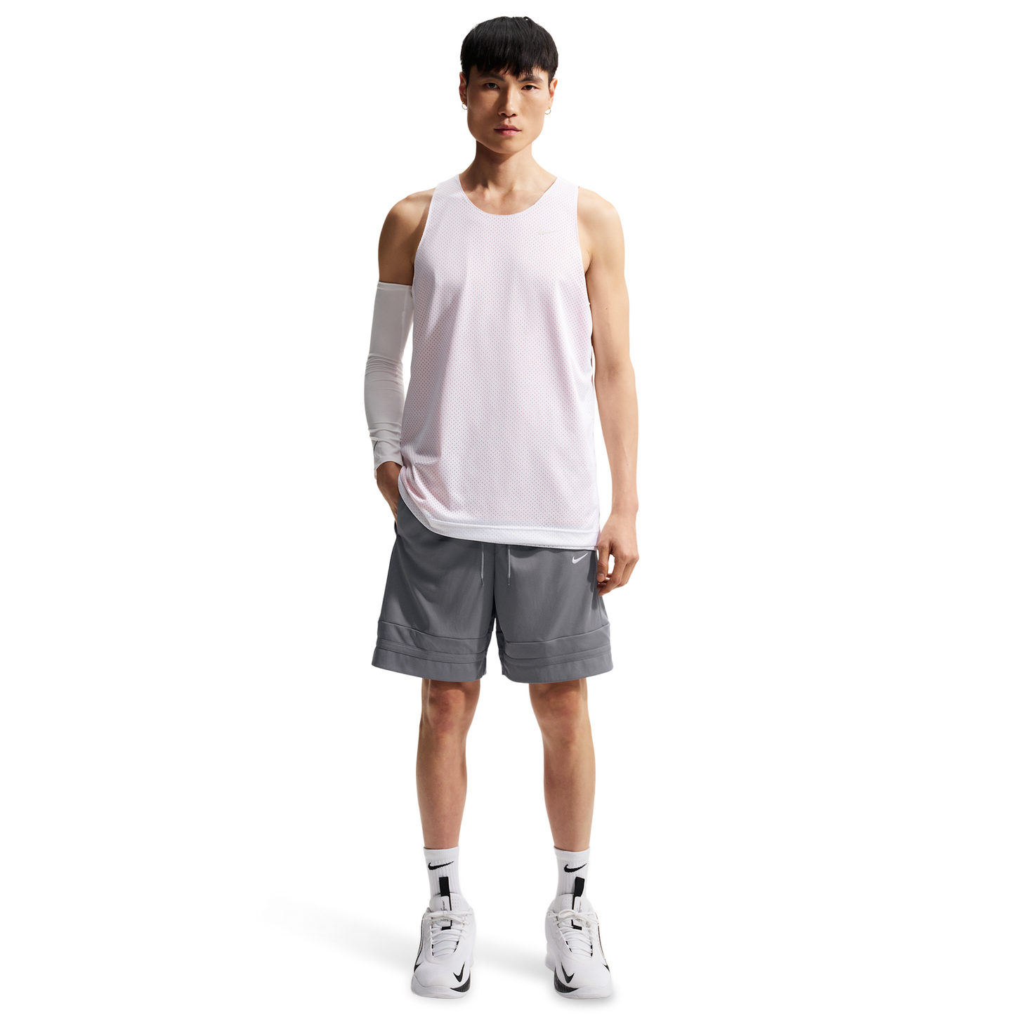 Nike Dri-FIT Game Classic 8" Shorts - Men's - Cool Grey/Cool Grey/Cool Grey