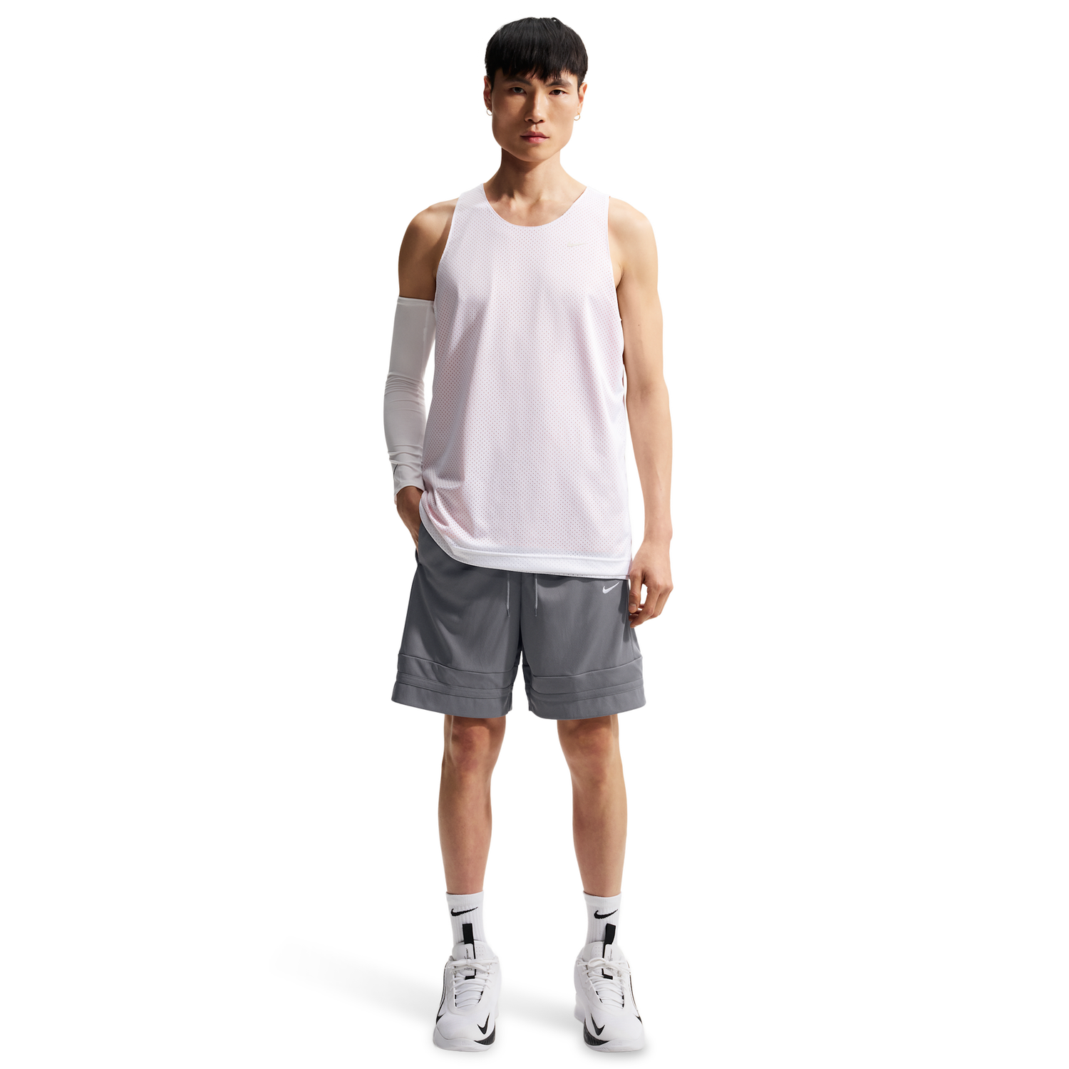 Nike Dri-FIT Game Classic 8" Shorts - Men's - Cool Grey/Cool Grey/Cool Grey