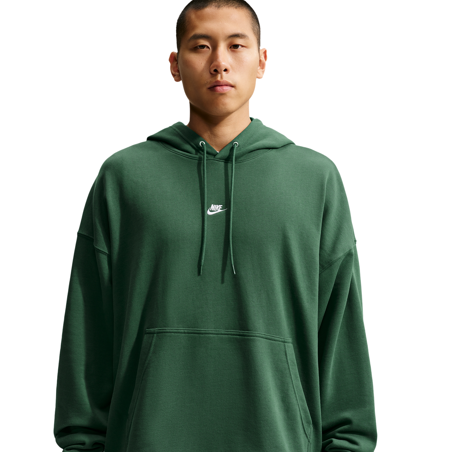 Nike Club French Terry Pullover Hoodie - Men's - Fir/Fir/White
