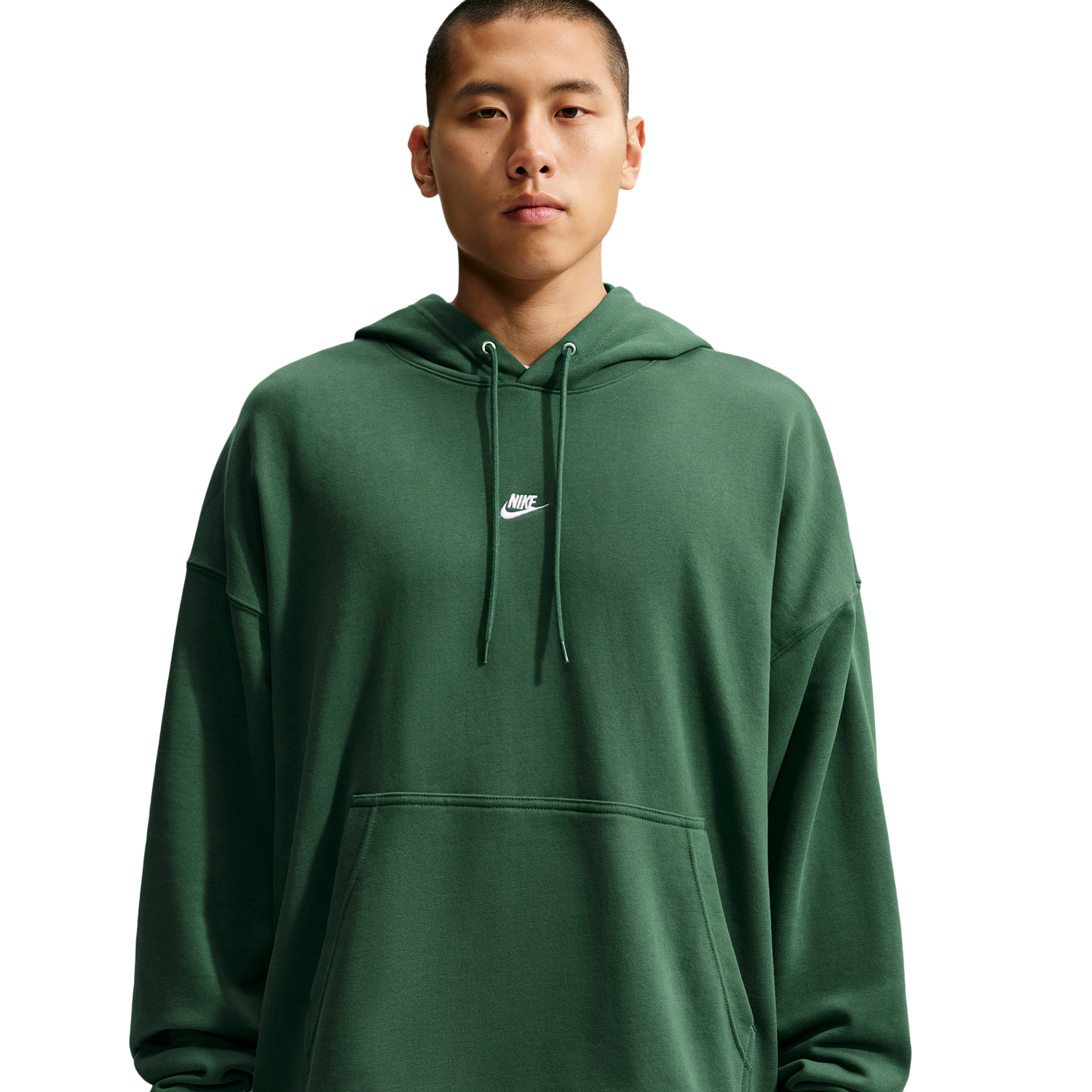 Nike Club French Terry Pullover Hoodie - Men's - Fir/Fir/White
