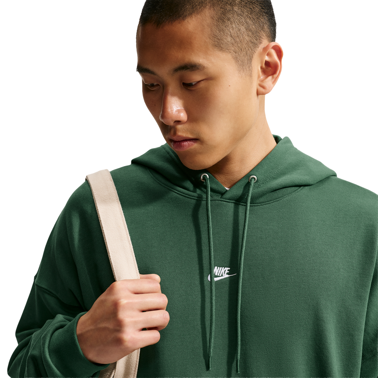 Nike Club French Terry Pullover Hoodie - Men's - Fir/Fir/White