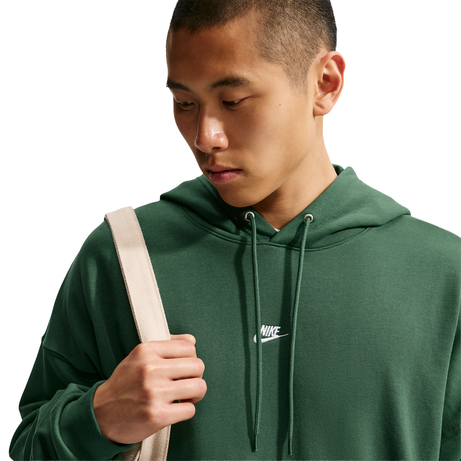 Nike Club French Terry Pullover Hoodie - Men's - Fir/Fir/White