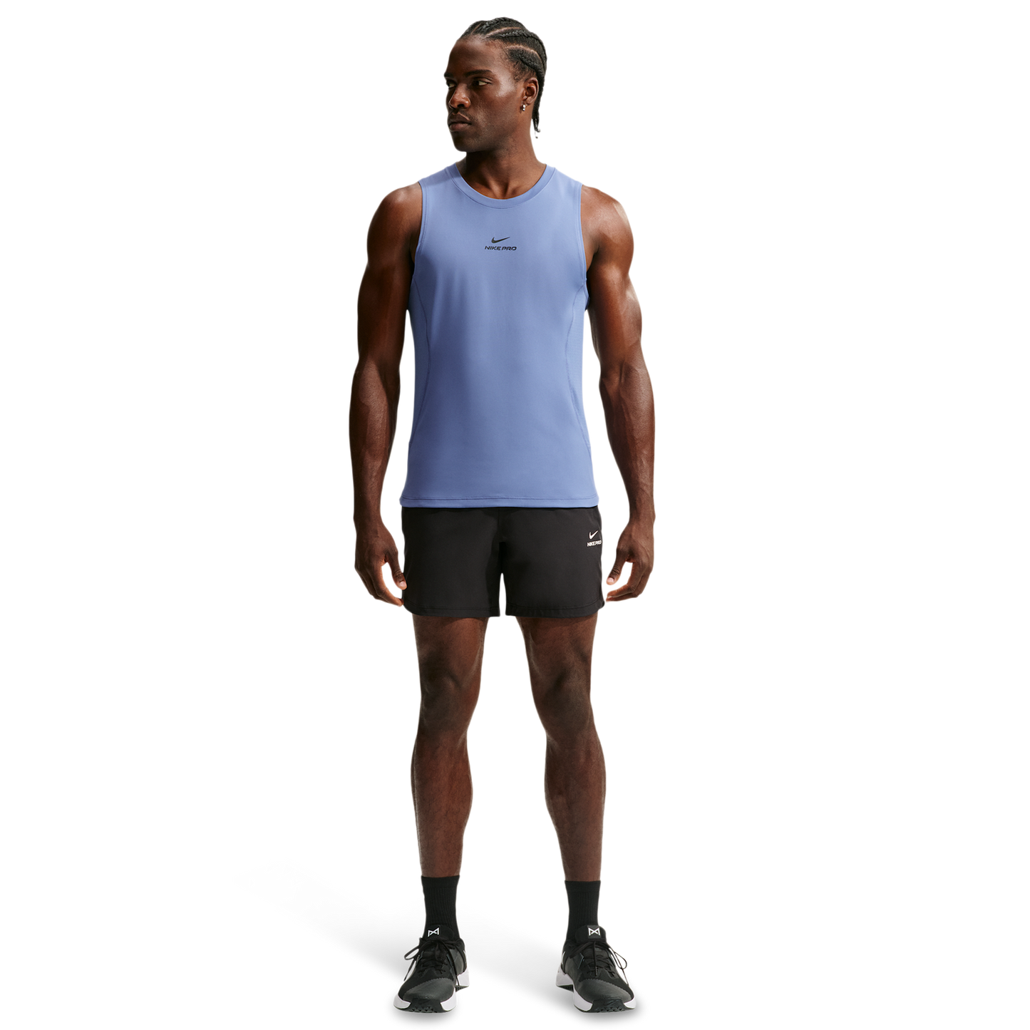 Nike Pro Training Dri-FIT Tank - Men's - Indigo Storm/Black