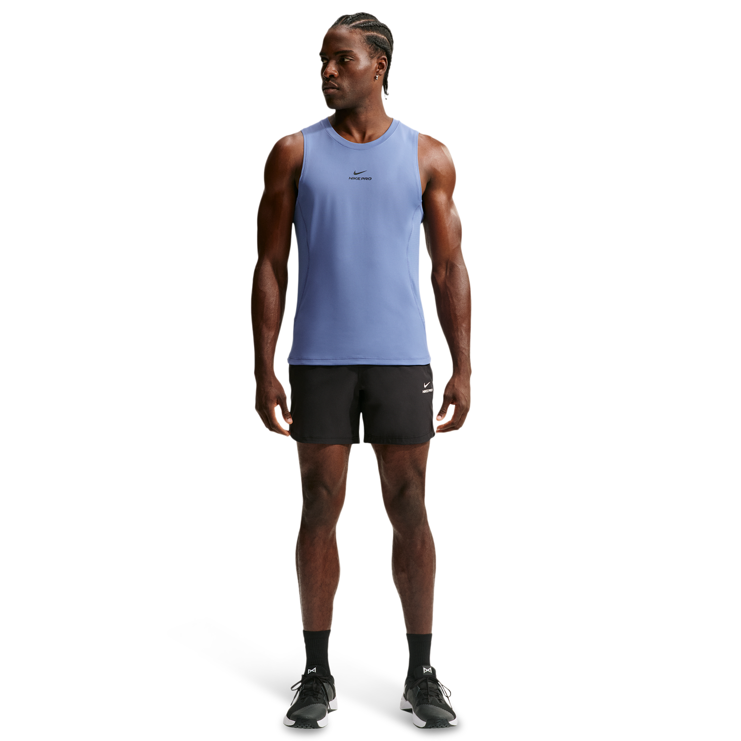 Nike Pro Training Dri-FIT Tank - Men's - Indigo Storm/Black