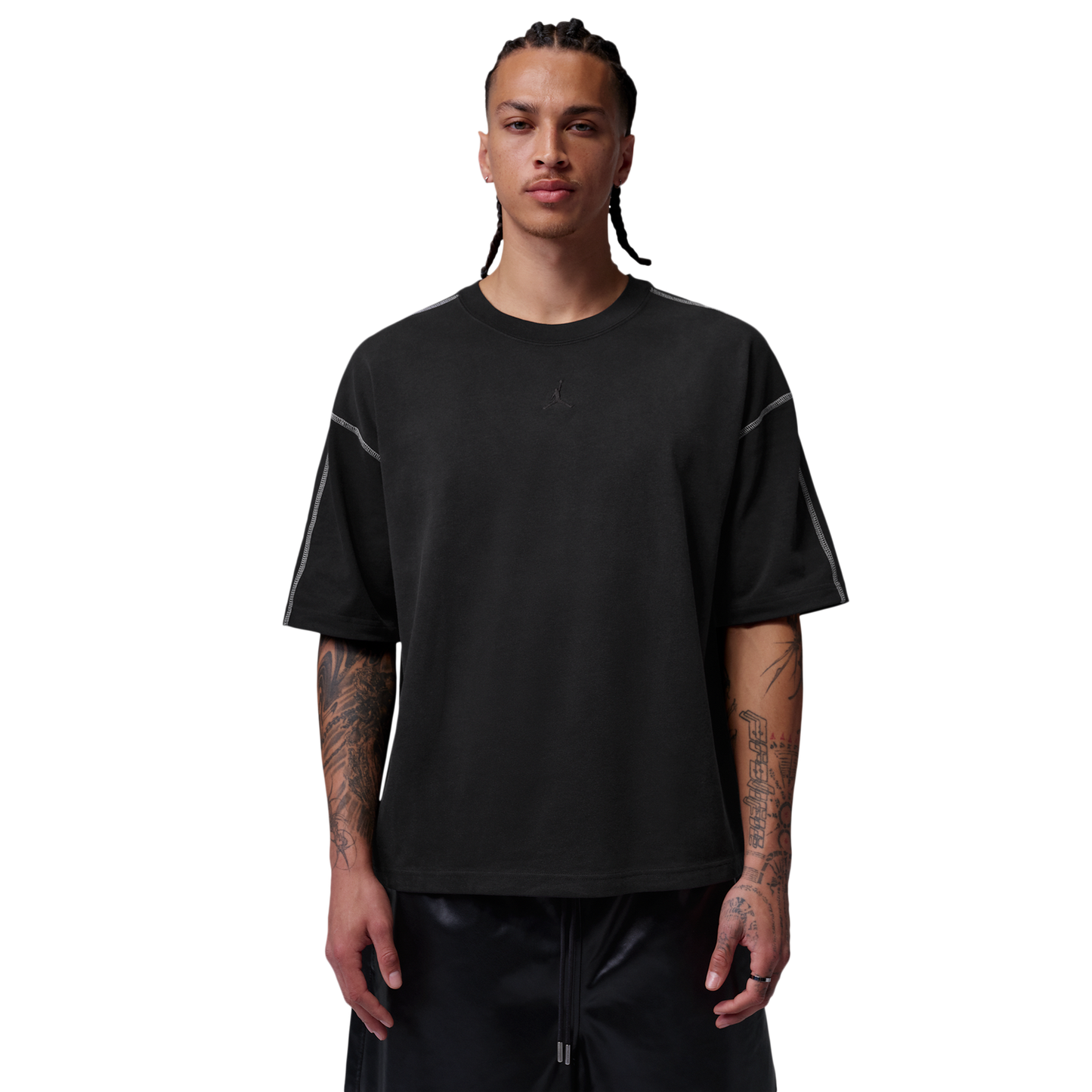 Jordan Flight Heavyweight SS Top - Men's - Black/Sail/Black