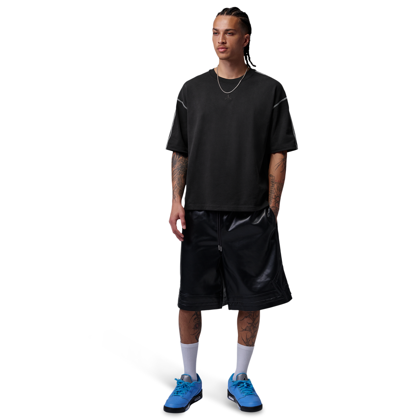 Jordan Flight Heavyweight SS Top - Men's - Black/Sail/Black