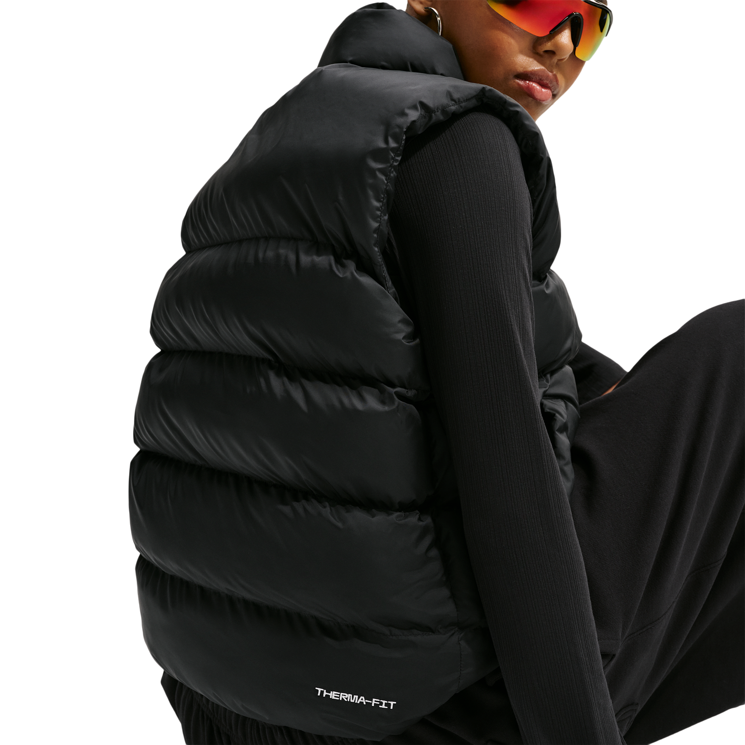 Nike Tech-FIT Synthetic Classic  Vest - Women's - Black/Sail