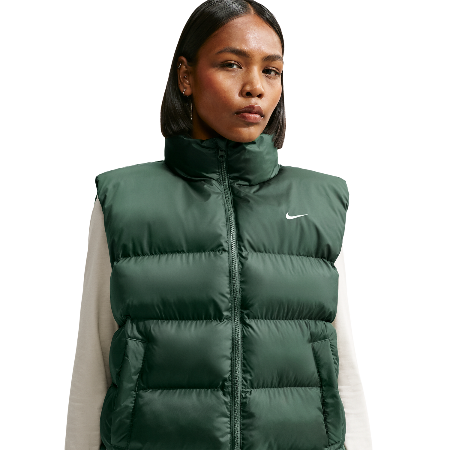 Nike Tech-FIT Synthetic Classic  Vest - Women's - Camo Green/Sail