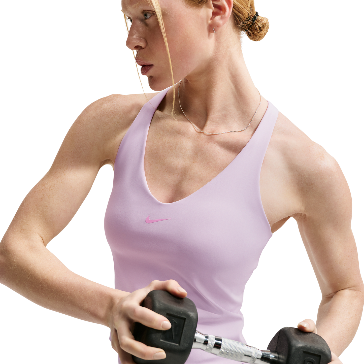 Nike Drifit Universal Medium Support Bra Tank - Women's - Amethyst Wave/Pink Rise/Bleached Lilac