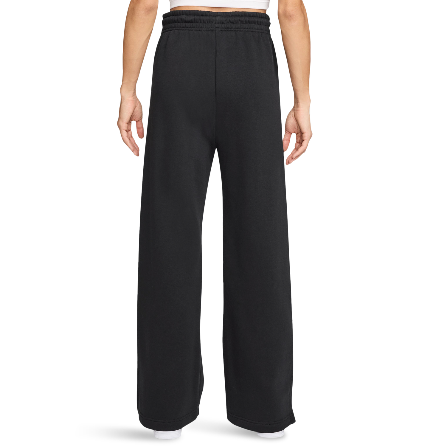 Nike Phoenix Fleece High Rise Wide Pants - Women's - Black/Sail