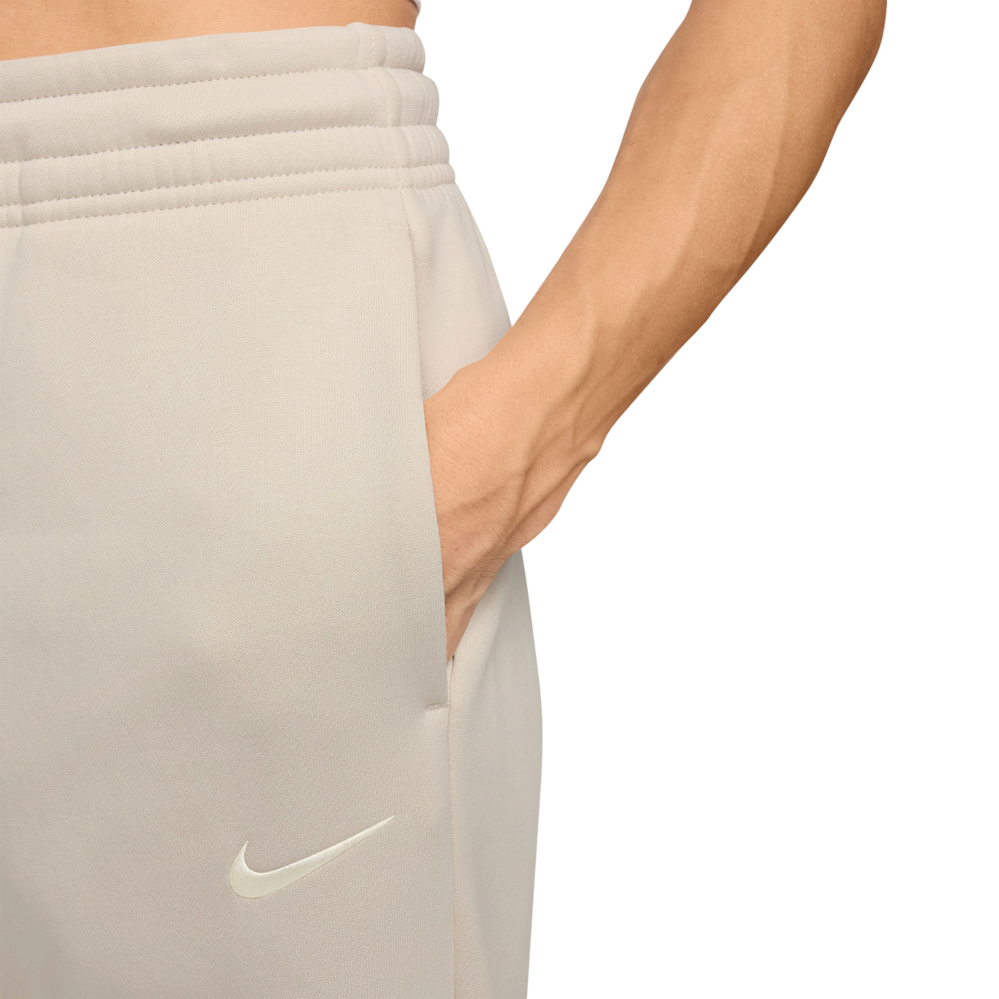 Nike Phoenix Fleece High Rise Wide Pants - Women's - Light Orewood Brown/White
