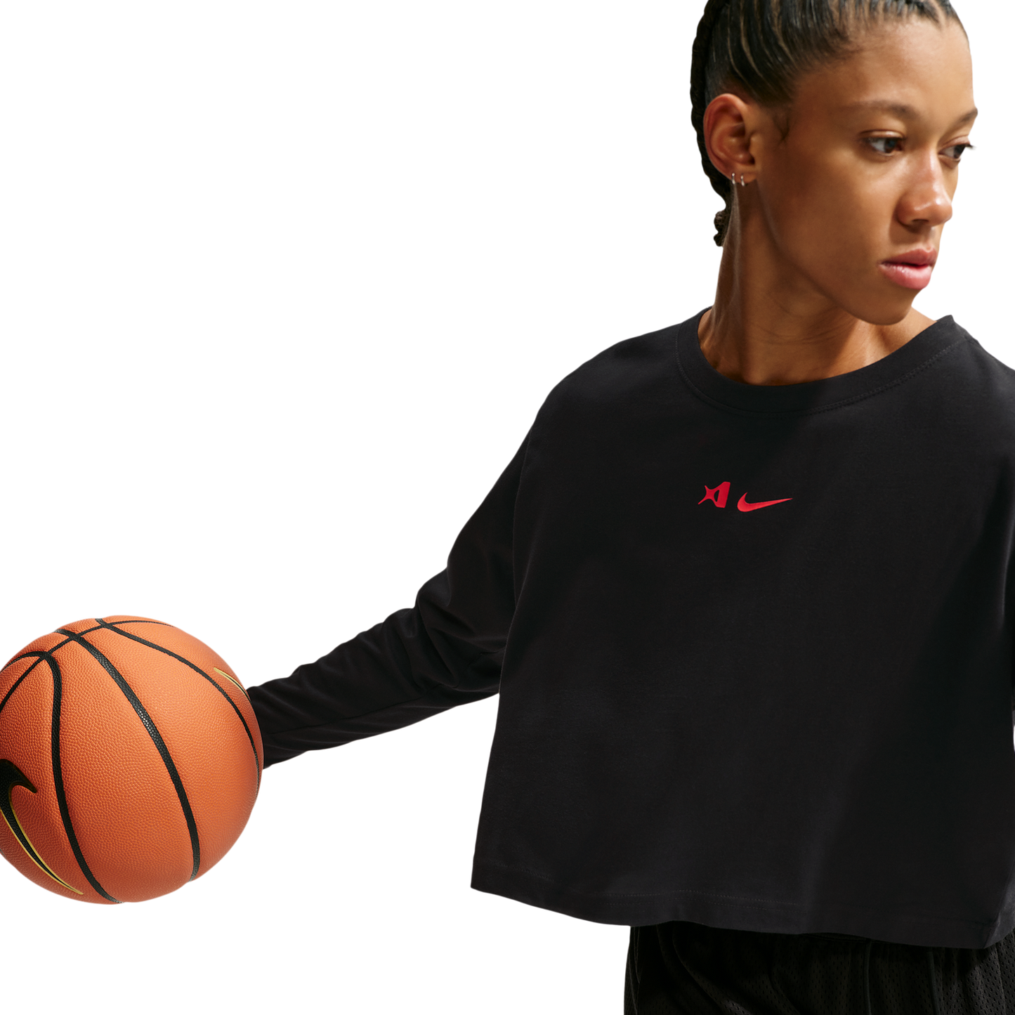 Nike A'Ja LS Tee - Women's - Black