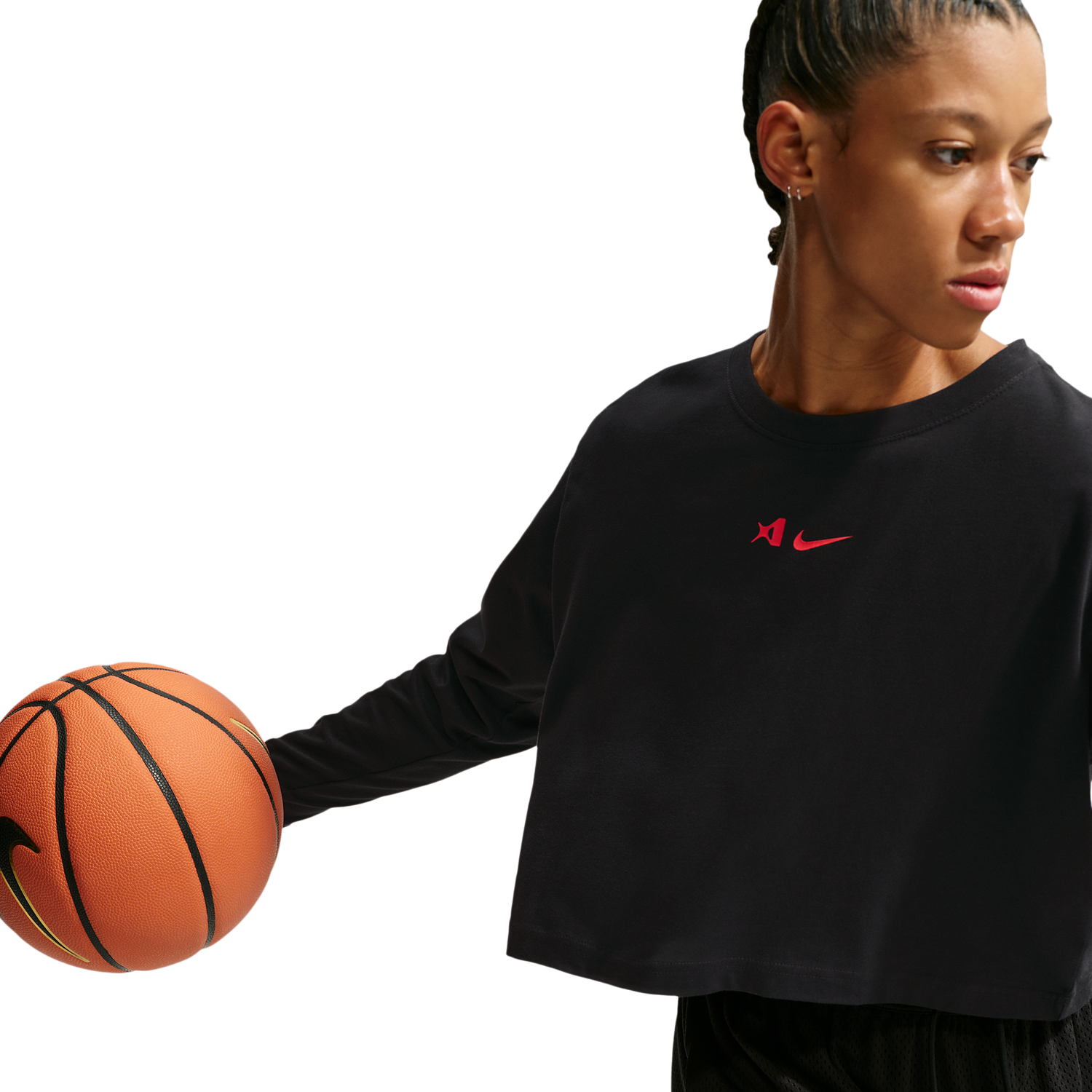 Nike A'Ja LS Tee - Women's - Black