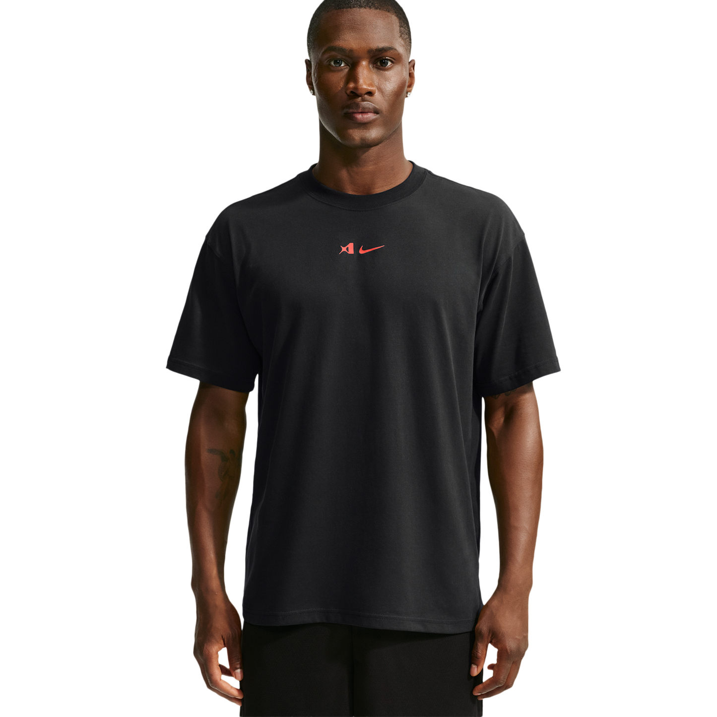 Nike Dri-FIT Aja Airbrush Tee - Men's - Black/University Red