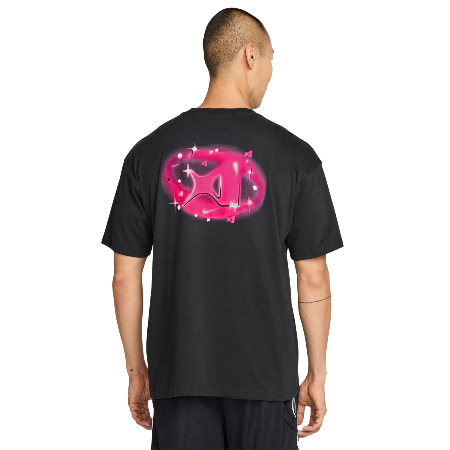 Nike Dri-FIT A'Ja Wilson Airbrush T-Shirt - Women's - Black/Pink