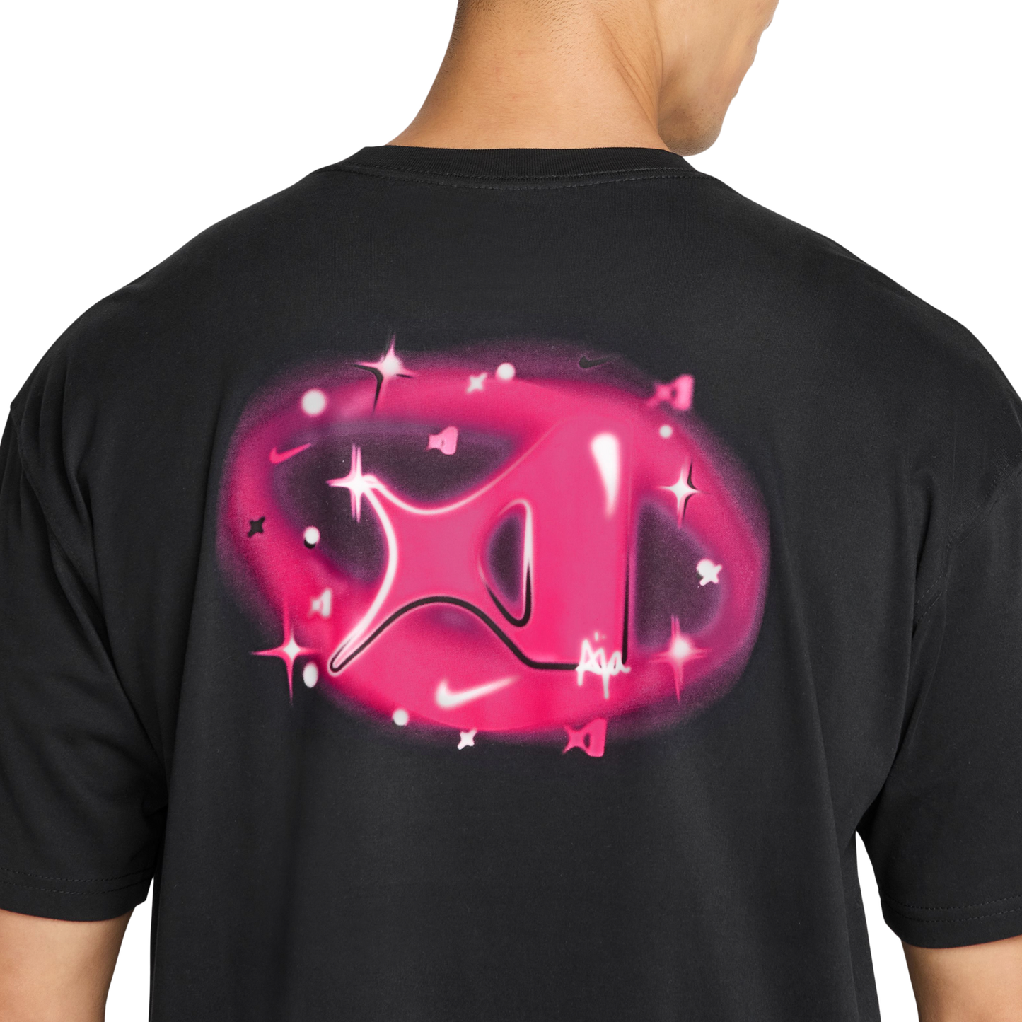 Nike Dri-FIT A'Ja Wilson Airbrush T-Shirt - Women's - Black/Pink