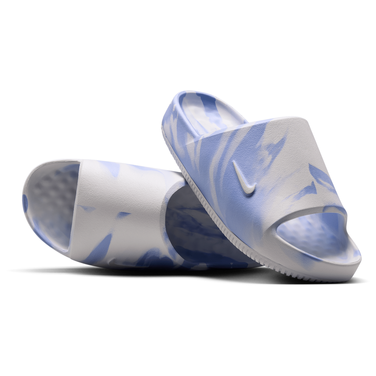 Nike Calm Slides 2.0 - Women's - Summit White/Aluminum/Football Grey