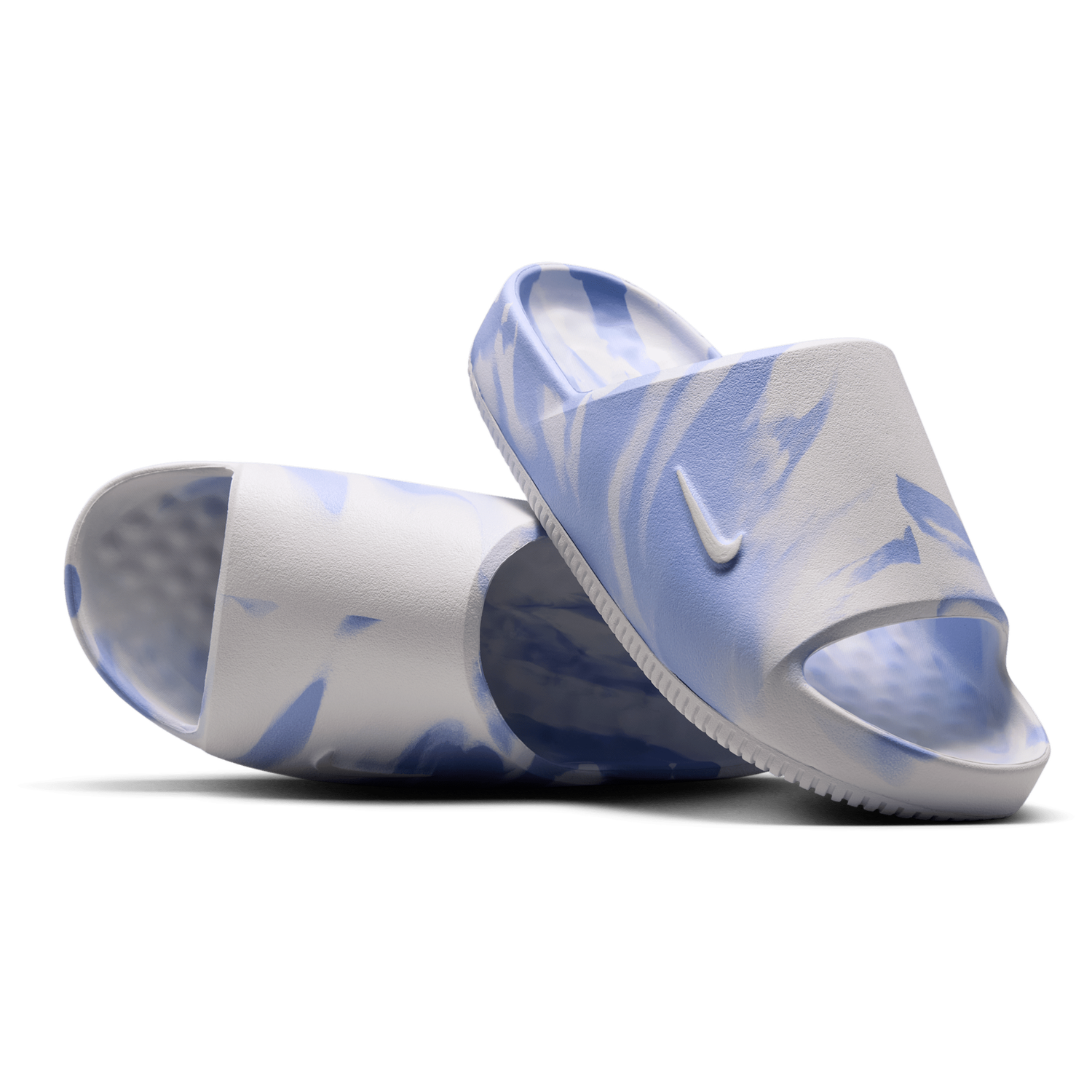 Nike Calm Slides 2.0 - Women's - Summit White/Aluminum/Football Grey