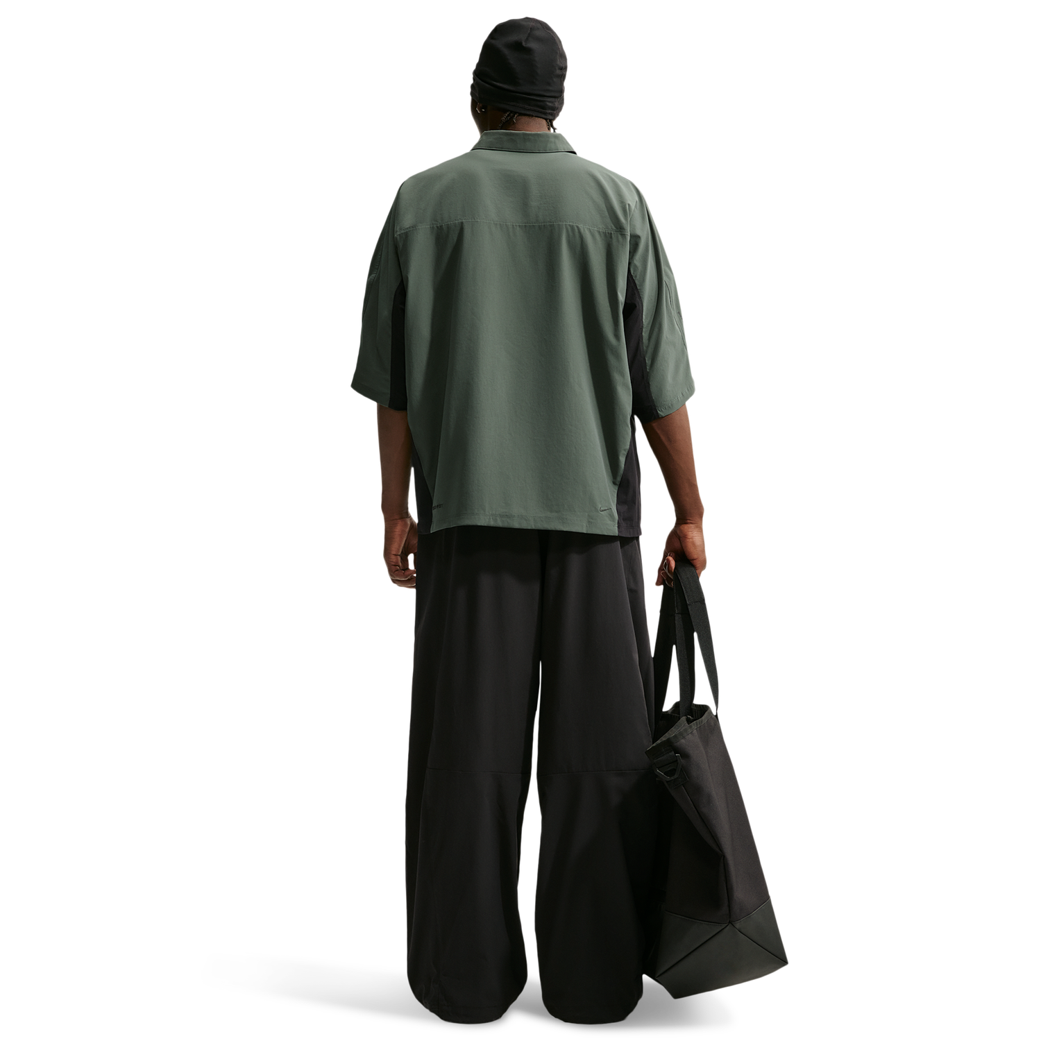 Nike Drifit Tech Helios Sun SS Shirt - Men's - Black/Black/Camo Green