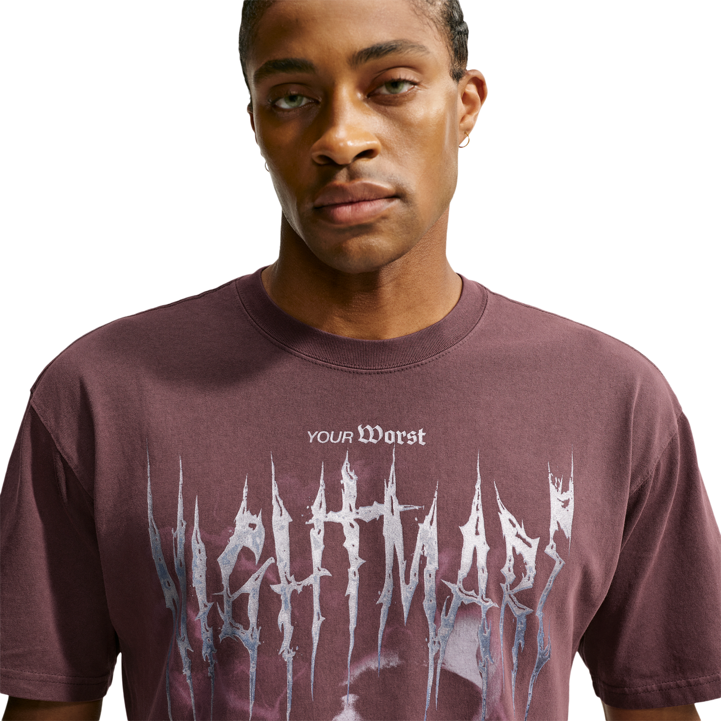 Nike Loose OG Nightmare T-Shirt - Men's - Burgundy Crush