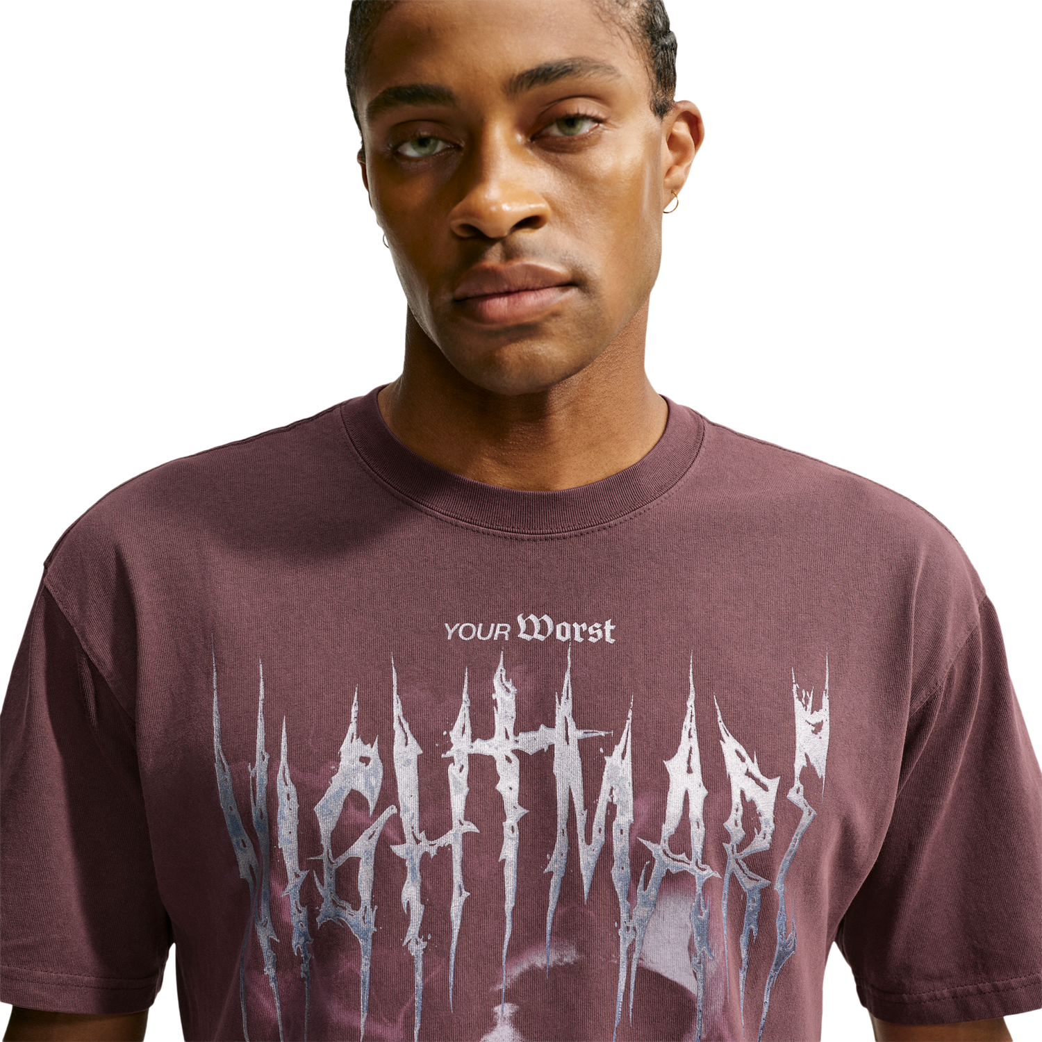 Nike Loose OG Nightmare T-Shirt - Men's - Burgundy Crush