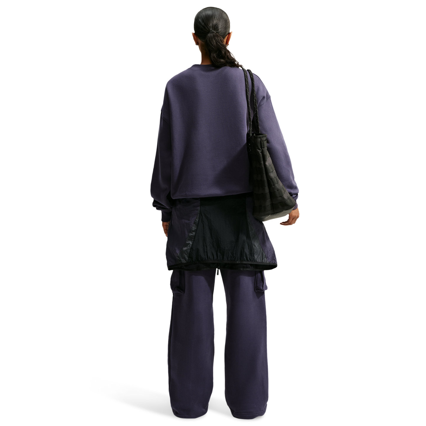Nike Studio Fleece Oversized Crew - Women's - Sail/Gridiron