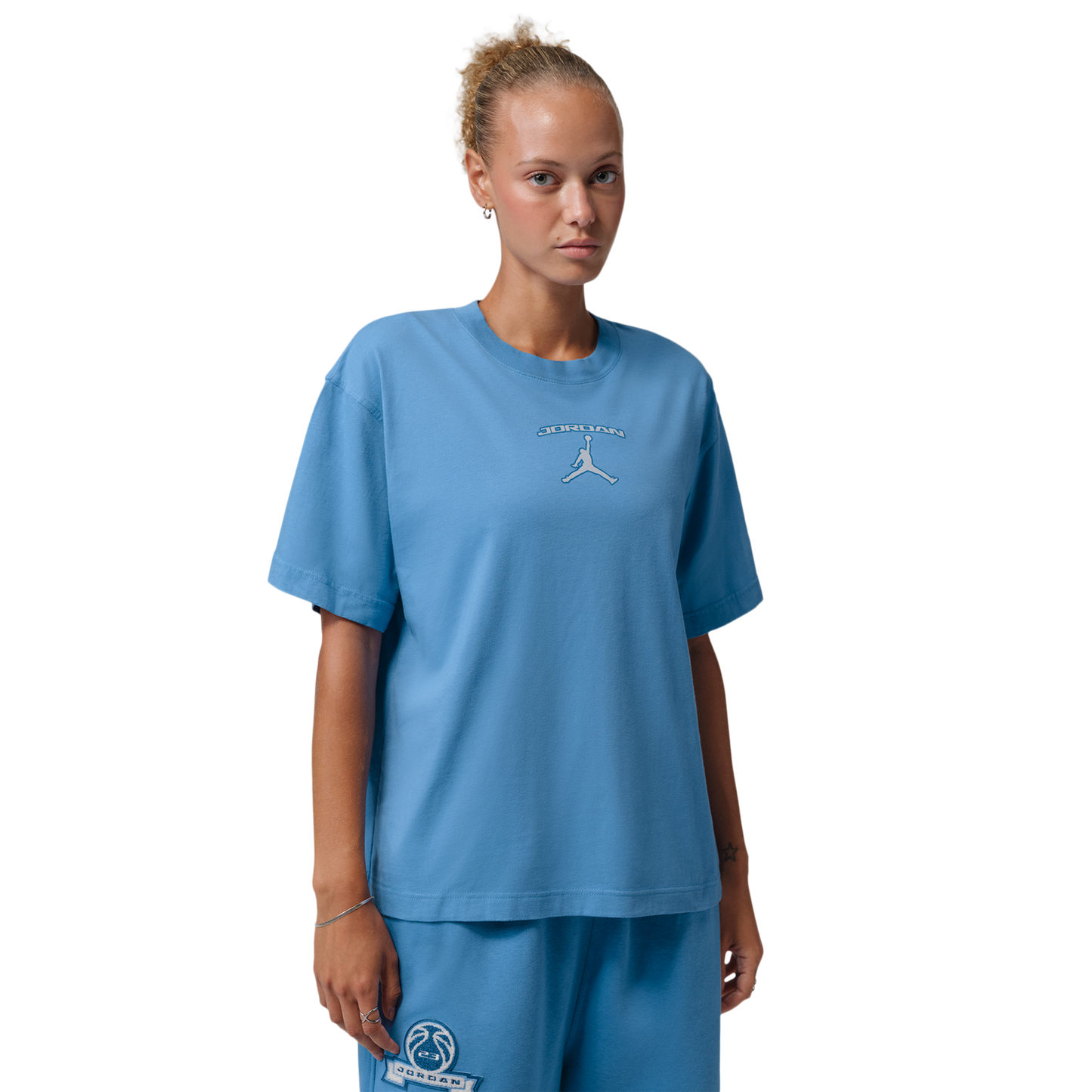 Jordan Brooklyn GF GFX Tee - Women's - Blue Beyond