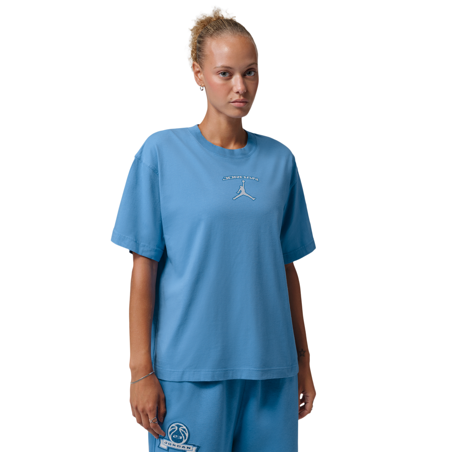 Jordan Brooklyn GF GFX Tee - Women's - Blue Beyond
