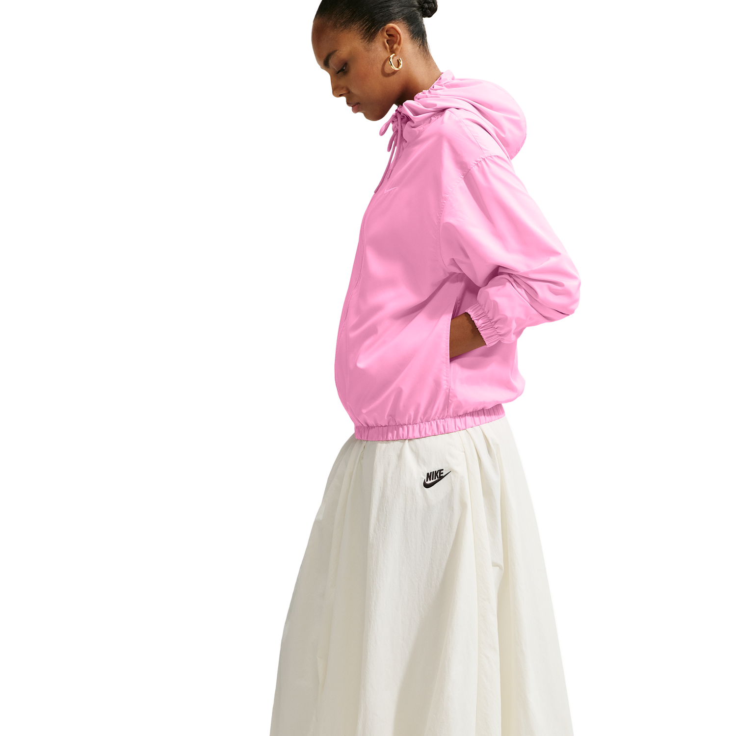 Nike UV Classic  Hooded Jacket - Women's - Pink Rise/Sail